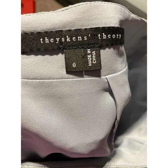 Theyskens' Theory Seedo Quilted Grey A-Line Skirt-0 - Picture 4 of 10